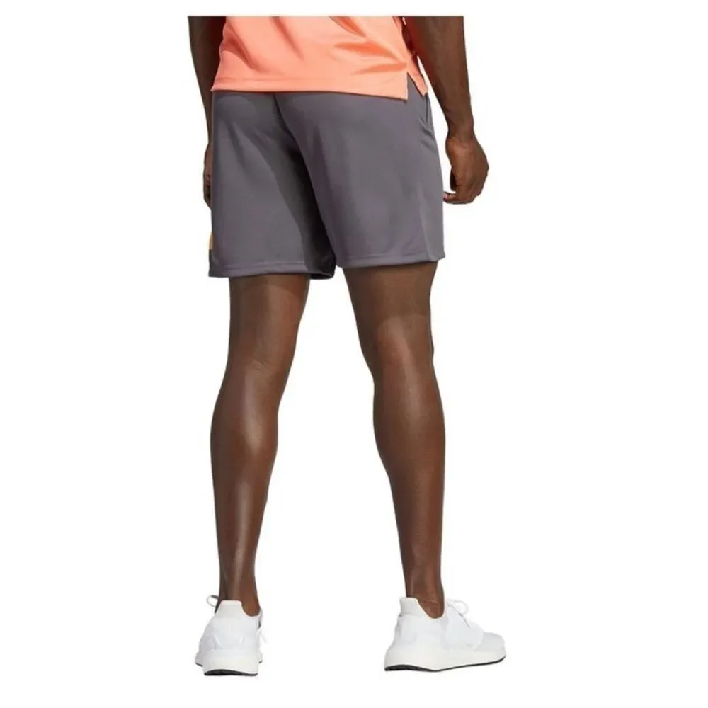 Adidas Men's Camo-Filled Logo Moisture-Wicking Training Shorts - Dgh/coral/blk